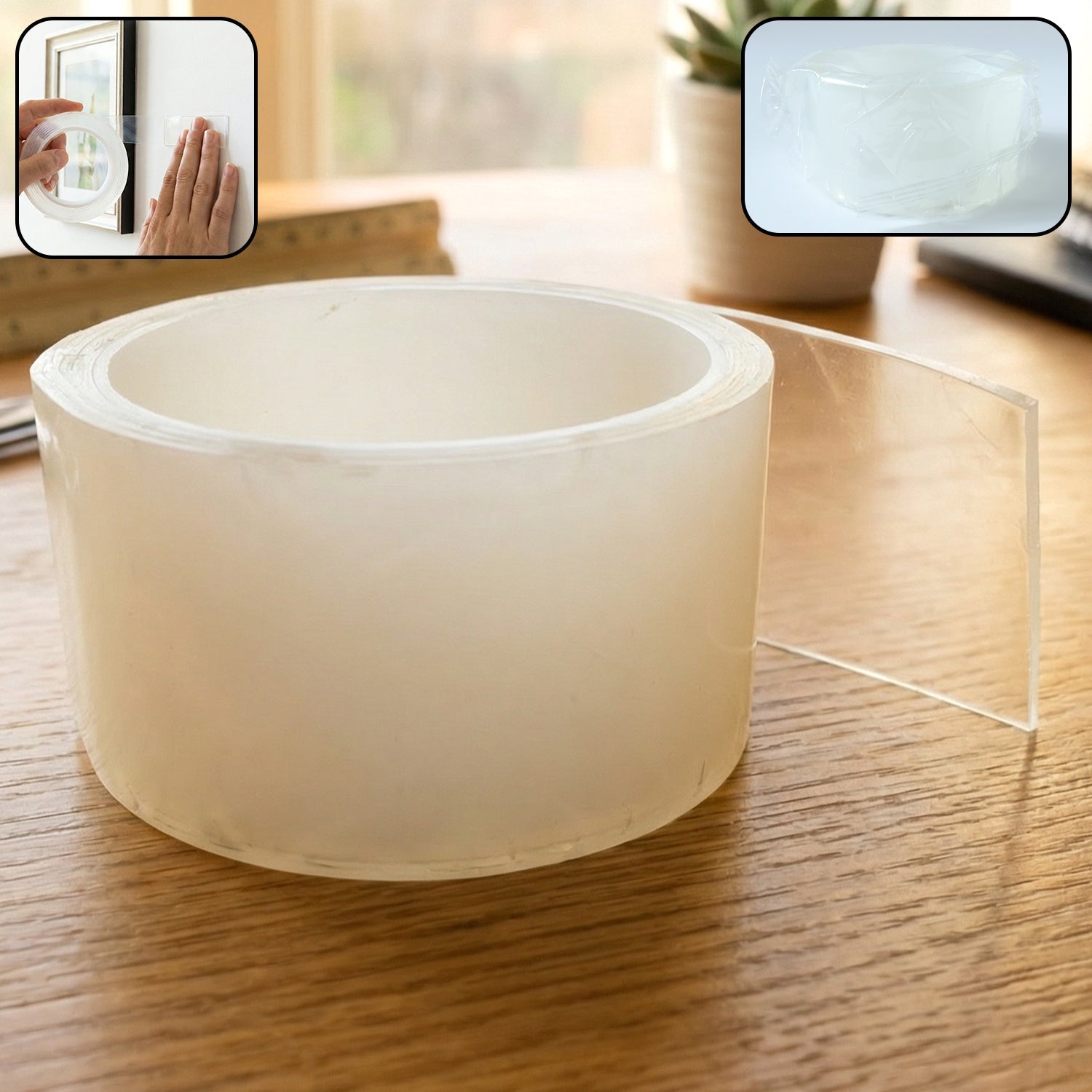 Nano Magic Doppelseitiges Klebeband – Starker, transparenter Halt