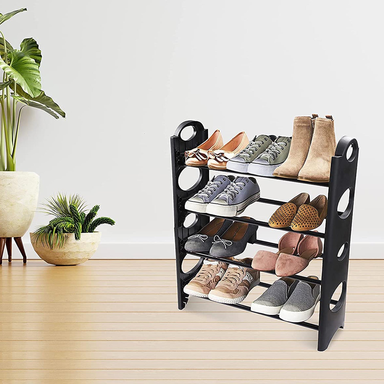 Schuhregal mit 4 Ebenen – Platzsparender Schuhorganizer