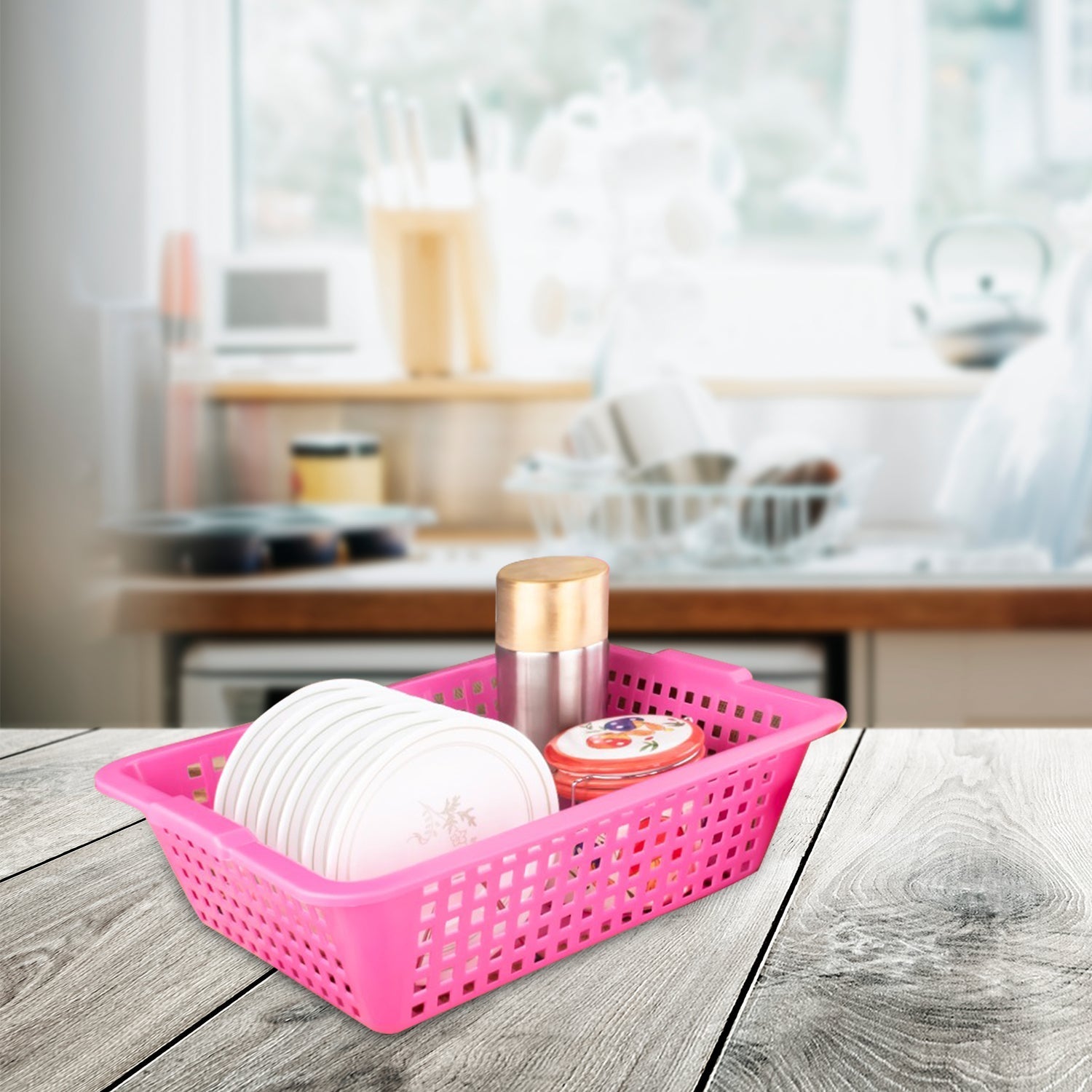 Obstkorb aus Rattan – Runder, handgeflochtener Aufbewahrungskorb