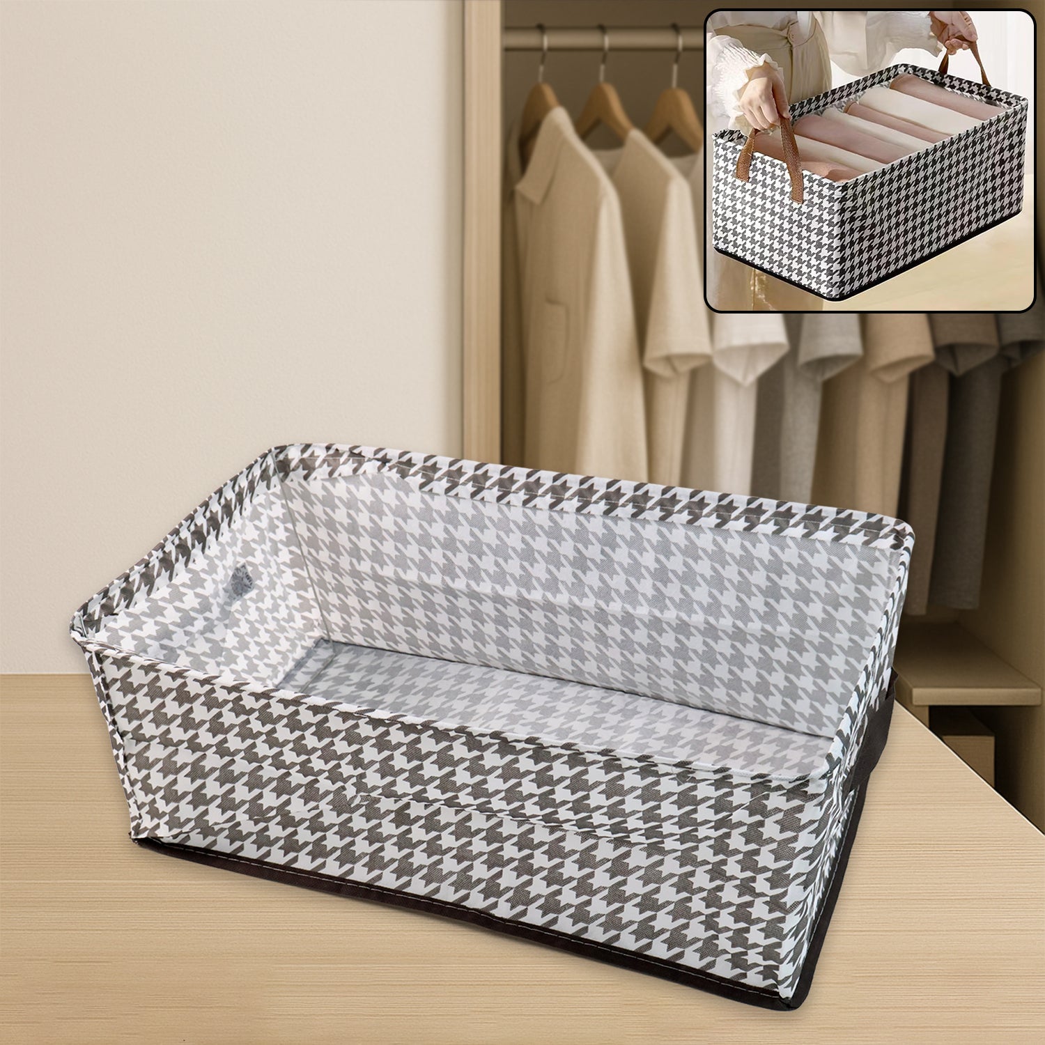 Faltbarer Aufbewahrungskorb aus Canvas – 42 x 28 cm