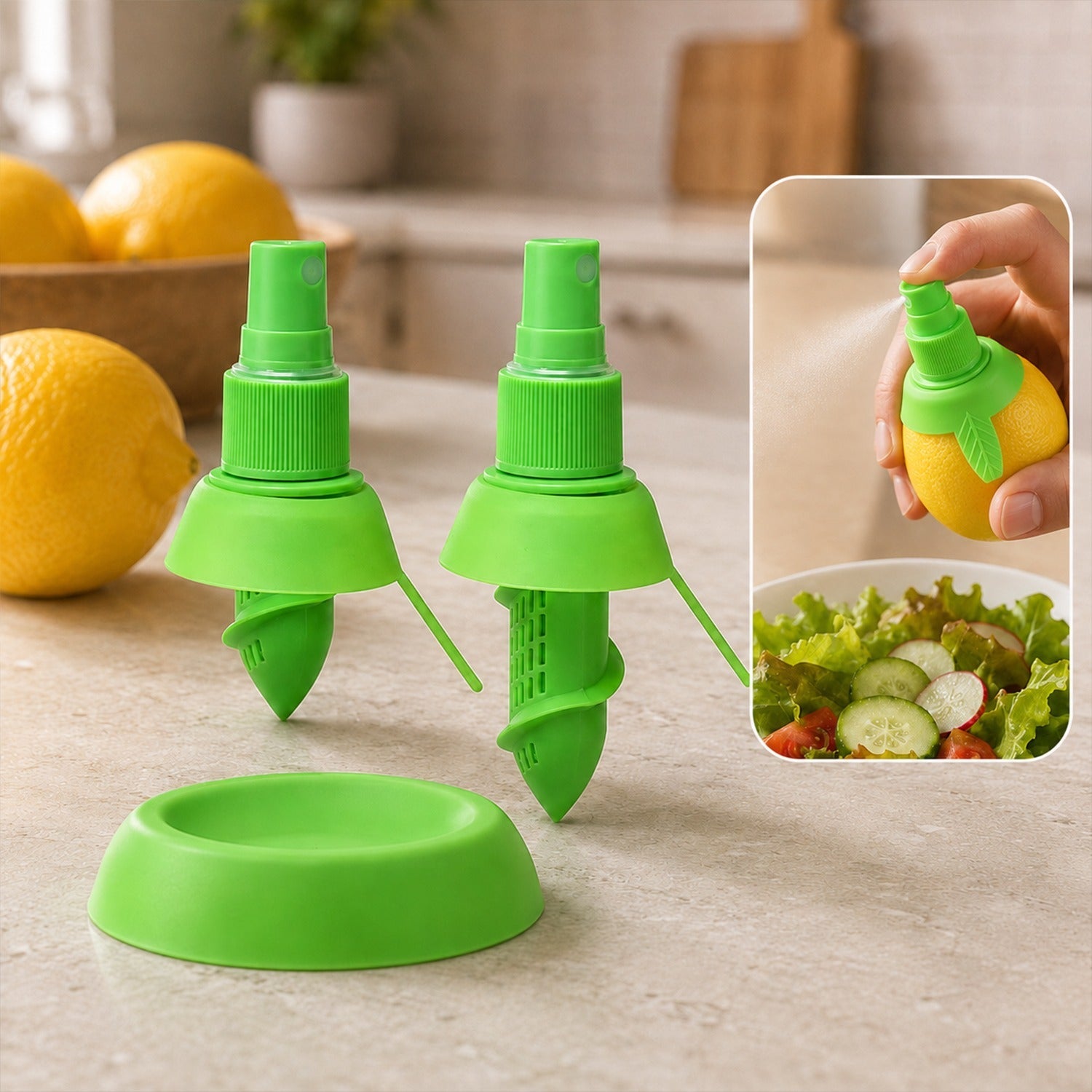 Zitrus-Sprühgerät – 3-in-1 Zitronen-Limetten-Entsafter-Set