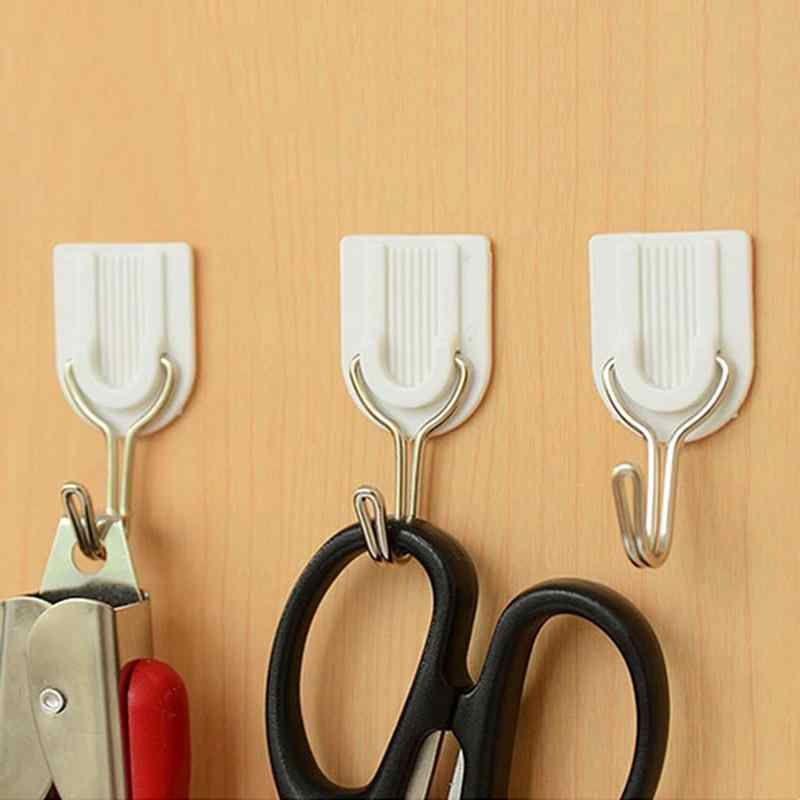 Selbstklebende Haken – Weiß, 6er-Pack für Küche & Bad